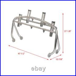 Tracker Boat Fishing Rod Holder Rocket Launcher 4 Pole 47 1/2 Inch Polished