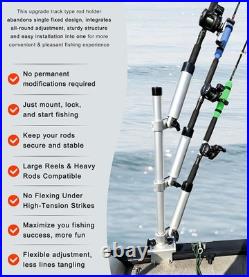 Triple Rod Tree for Boats, Heavy-Duty Marine-Grade Aluminum Rod Holder System