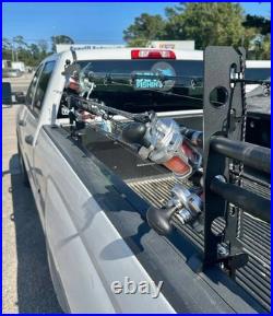 Truck Bed Fishing Rod Holder Aluminum Black RB200