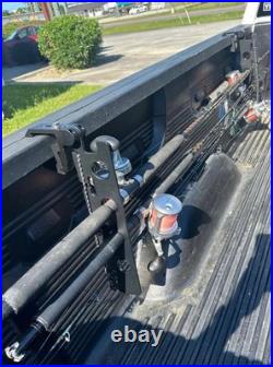 Truck Bed Fishing Rod Holder Aluminum Black RB200