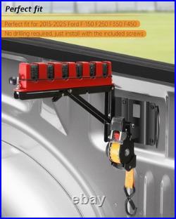 Truck Bed Fishing Rod Holder for Ford F150 F250 F350 F450 2015-2025