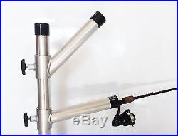 Twin Adjustable Dipsy Rod Holder Tree. High Seas Gear fishing holders with base