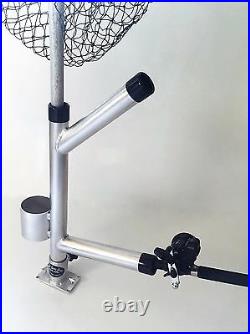 Twin Fixed Dispy Rod Holder Tree with CUP HOLDER. Aluminum Fishing Rod Holders