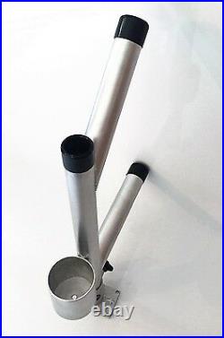 Twin Fixed Dispy Rod Holder Tree with CUP HOLDER. Aluminum Fishing Rod Holders