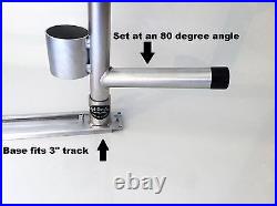 Twin Fixed Dispy Rod Holder Tree with CUP HOLDER. Aluminum Fishing Rod Holders