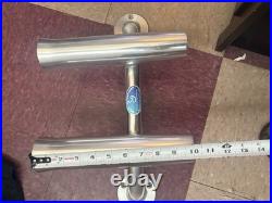 Two Rod Transom Console Mount Fishing Rod Holder Rack 10 Polished Aluminum