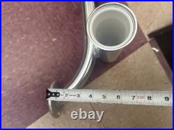 Two Rod Transom Console Mount Fishing Rod Holder Rack 10 Polished Aluminum