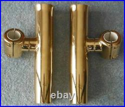 Two Solid Brass Boat Rod Holders