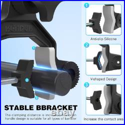 Upgraded Fishing Rod Holder with Button-Lock 360° Dual Rotation, Universal Silico