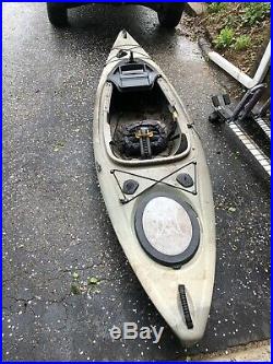 Used LL Bean Manatee Fishing Kayak With Fishing Rod Holder And Front table