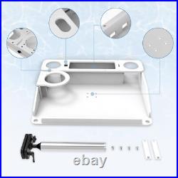 Utility Boat Table withRod Holder Mount Portable Boat Caddy Organizer Marine Table
