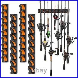 V9 Fishing Rod Holders, 4 Packs Vertical Fishing Pole Holders, Wall Mounted