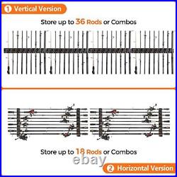 V9 Fishing Rod Holders, 4 Packs Vertical Fishing Pole Holders, Wall Mounted