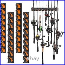 V9 Vertical Fishing Rod Holders, 4 Packs Wall Mounted Fishing Pole