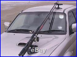 VACRAC Combi Vacuum + Magnetic Fishing Rod Car Holders Holds up to 4 Rods