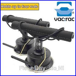 VACRAC Multi Vac T-Bar Vacuum Rod Rack Fishing Rod Car Holder Holds 4 Rods