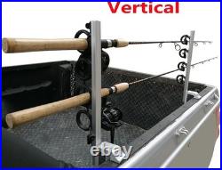 Versatile Clamp-On Fishing Rod Holder for Truck & Boat Holds 4 Rods Securely