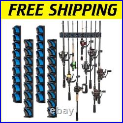 Vertical Fishing Rod Rack 4 Pack Wall Mount Holder