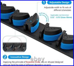 Vertical Fishing Rod Rack 4 Pack Wall Mount Holder