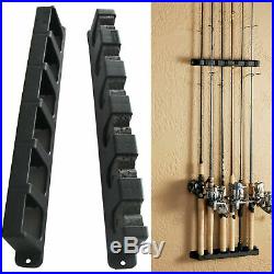 Vertical Fishing Rod Rack 6 Rods Holder Wall Mount Storage Pole Stand ...