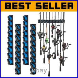Vertical Fishing Rod Rack Wall Mounted Holder for 36 Rods