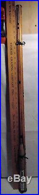 Vintage 9' Bamboo Fly Rod Unmarked- 3 Piece With Extra Tip Wooden Rod Holder