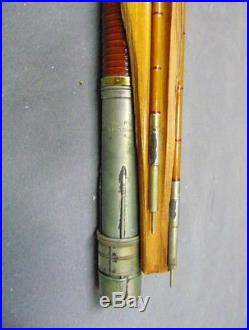 Vintage Abbey & Imbrie Bamboo Fly Fishing Rod With Original Holder