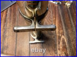 Vintage Old Polished Bronze Fishing Rod Holder 10 1/4