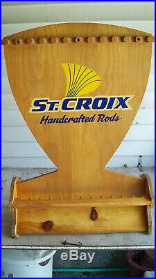 Vintage St. Croix Fishing Rod Rack / Holder Display