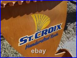 Vintage St. Croix Fishing Rod Rack / Holder store Display