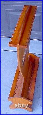 Vintage St Saint Croix Fly Fishing Rod Holder Wood Advertising Display Rack