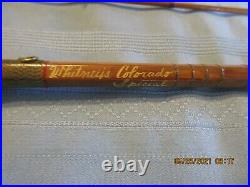 Vintage Whitneys Colorado Special 9 bamboo 3/2 fly rod with tip holder & cloth