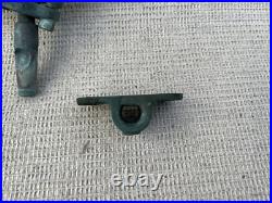 Vintage bronze fishing rod holder with side mount