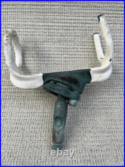 Vintage bronze fishing rod holder with side mount