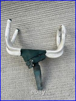 Vintage bronze fishing rod holder with side mount