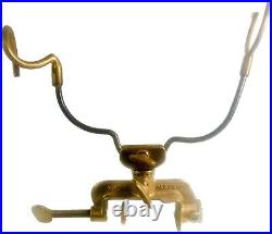 Vtg bronze Minser LUCKY LOUIE fishing rod holder + handrail base Unique & Rare