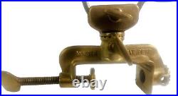 Vtg bronze Minser LUCKY LOUIE fishing rod holder + handrail base Unique & Rare