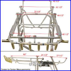 WELLCRAFT 35 ALUMINUM BOAT T TOP FRAME With FISHING GOLD ROD HOLDERS 065-2022