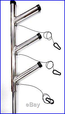 Wahoo Industries Boomstick Rod Rigger 4-Rod Boat Rod Holder # 121 Aluminum NEW