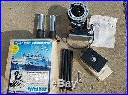 Walker Combo-Pak Chrome Electric Downrigger C-EDRC-234 Dual Rod Holder 4' Arm ++