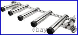 Wall Mounted or Top Mounted Rod Holder 5 Tube Adjustable Stainless Rod Holders