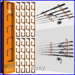 Weather-Resistant Aluminum Fishing Rod Holder Wall/Ceiling Mount Up to 20 Rods