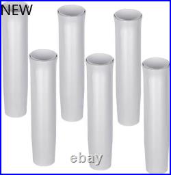 White Water 53303AL-6PK Marine Aluminum Weld On Rod Holder 10 for Fishing, new