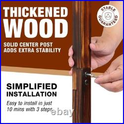 Wooden 360-Degree Rod Rack Floor Stand Holds Up to 16 Rods