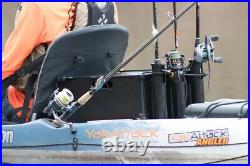 YakAttack BlackPak Kayak Fishing Crate with 3 rod holders Black, Ships FREE