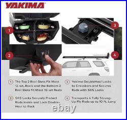 Yakima Rooftop Fly Rod Carrier, Adjustable Length Holder for up to 4 Rods