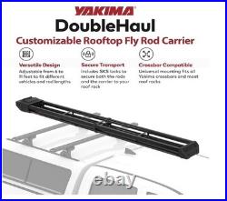 Yakima Rooftop Fly Rod Carrier, Adjustable Length Holder for up to 4 Rods